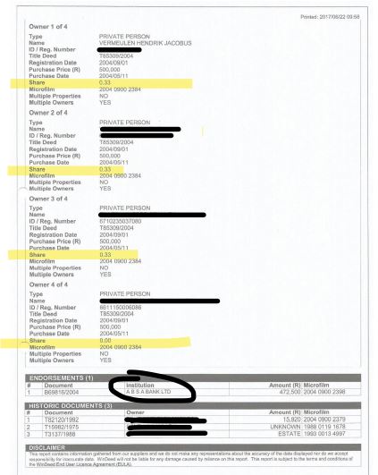South Africa Deeds Office hand out illegal Deeds according to High Courts 